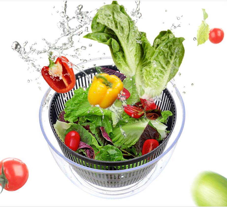 2-in-1 Salatschleuder, einfach zu bedienen