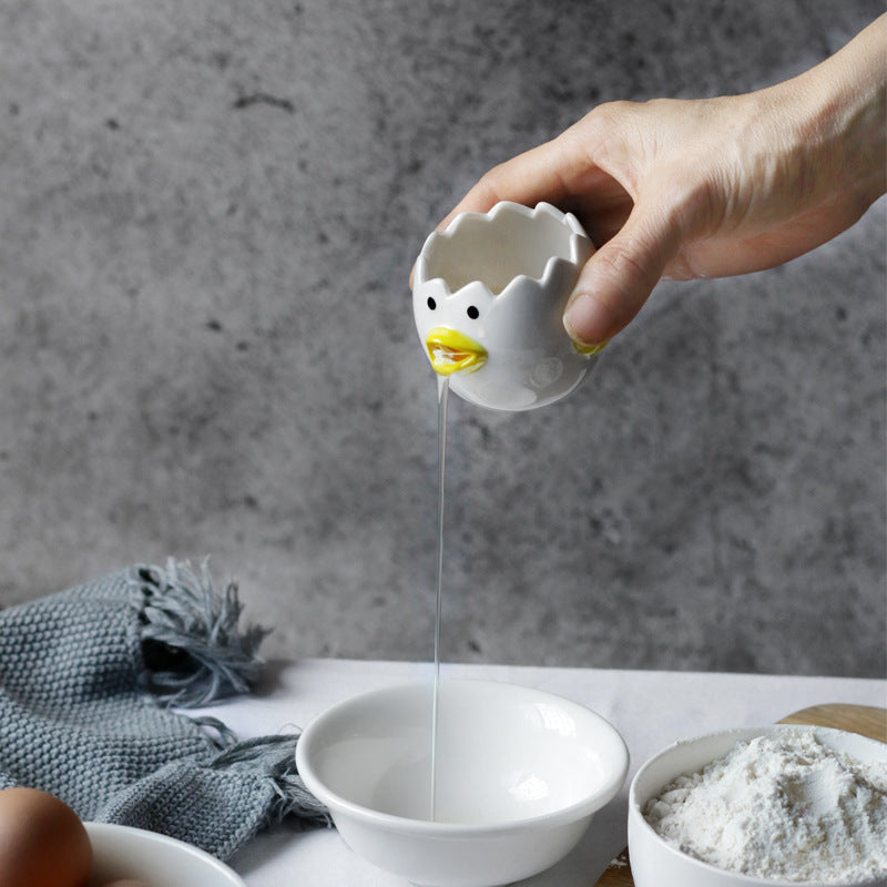 Eiweiss-Splitter im niedlichen Huhn-Design