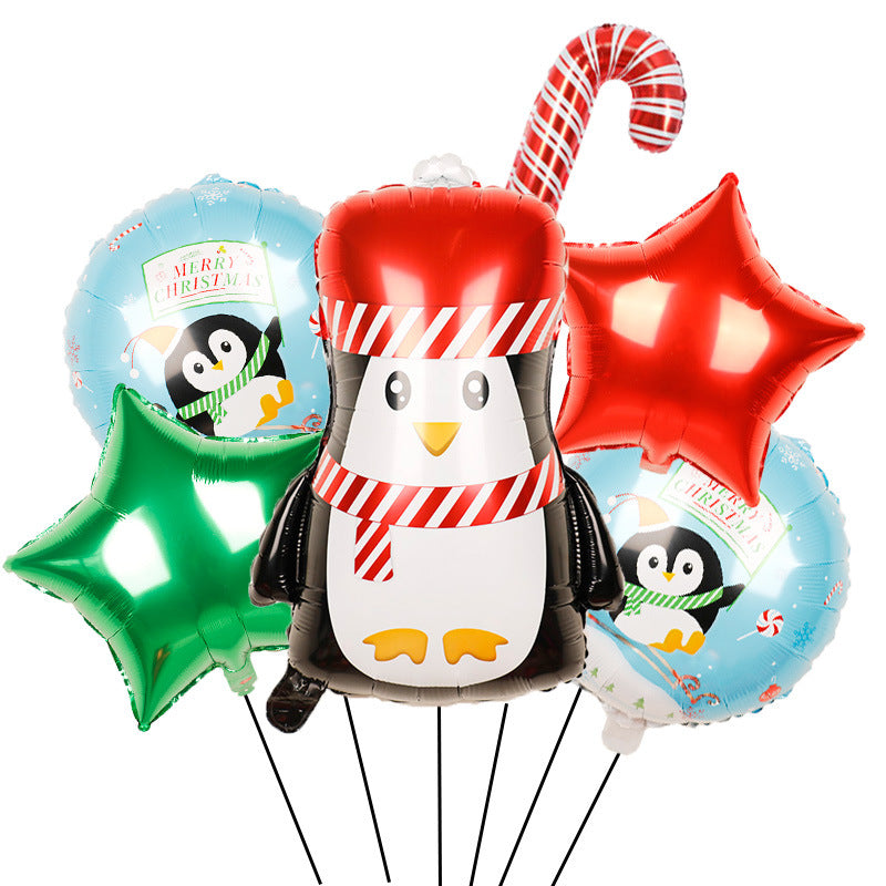 Luftballons mit Weihnachtsmotiven