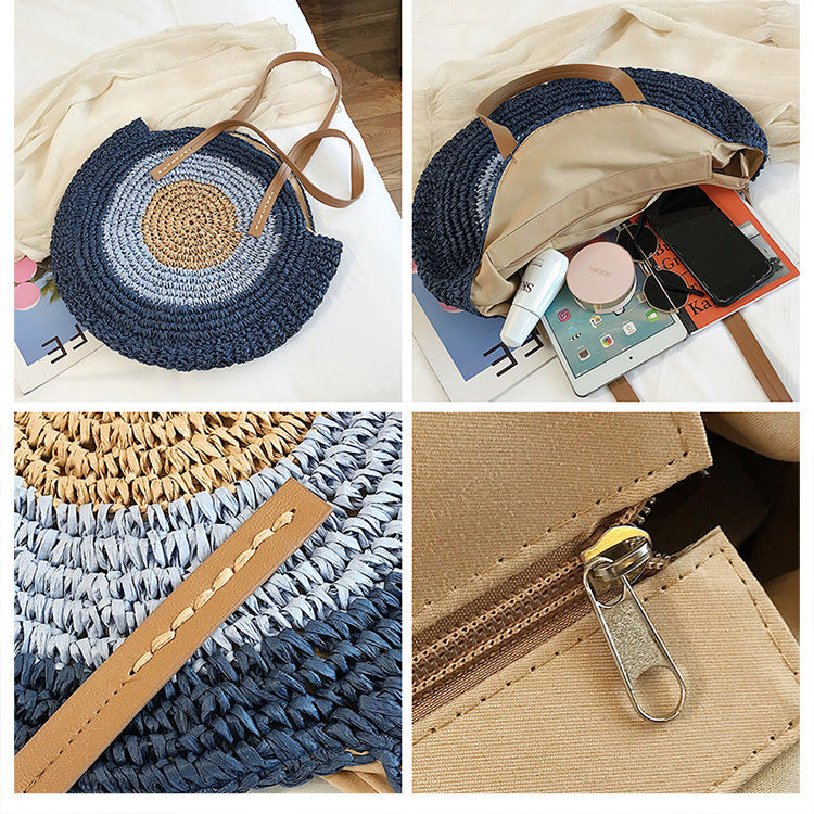 Geflochtene Tasche mit großer Kapazität