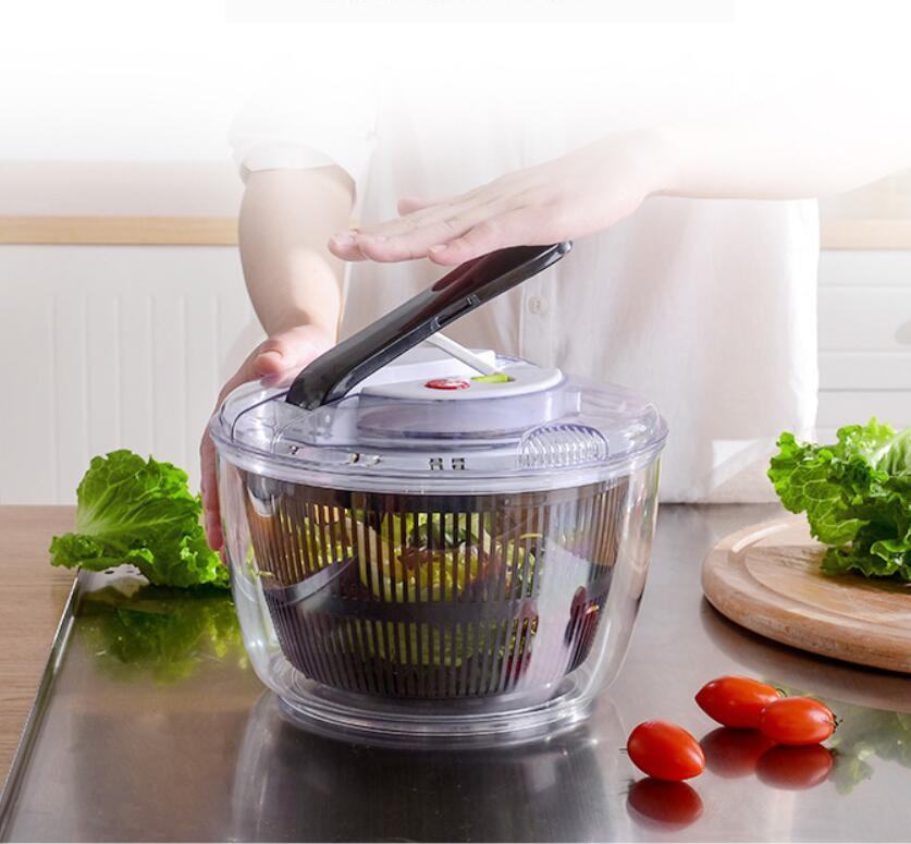2-in-1 Salatschleuder, einfach zu bedienen