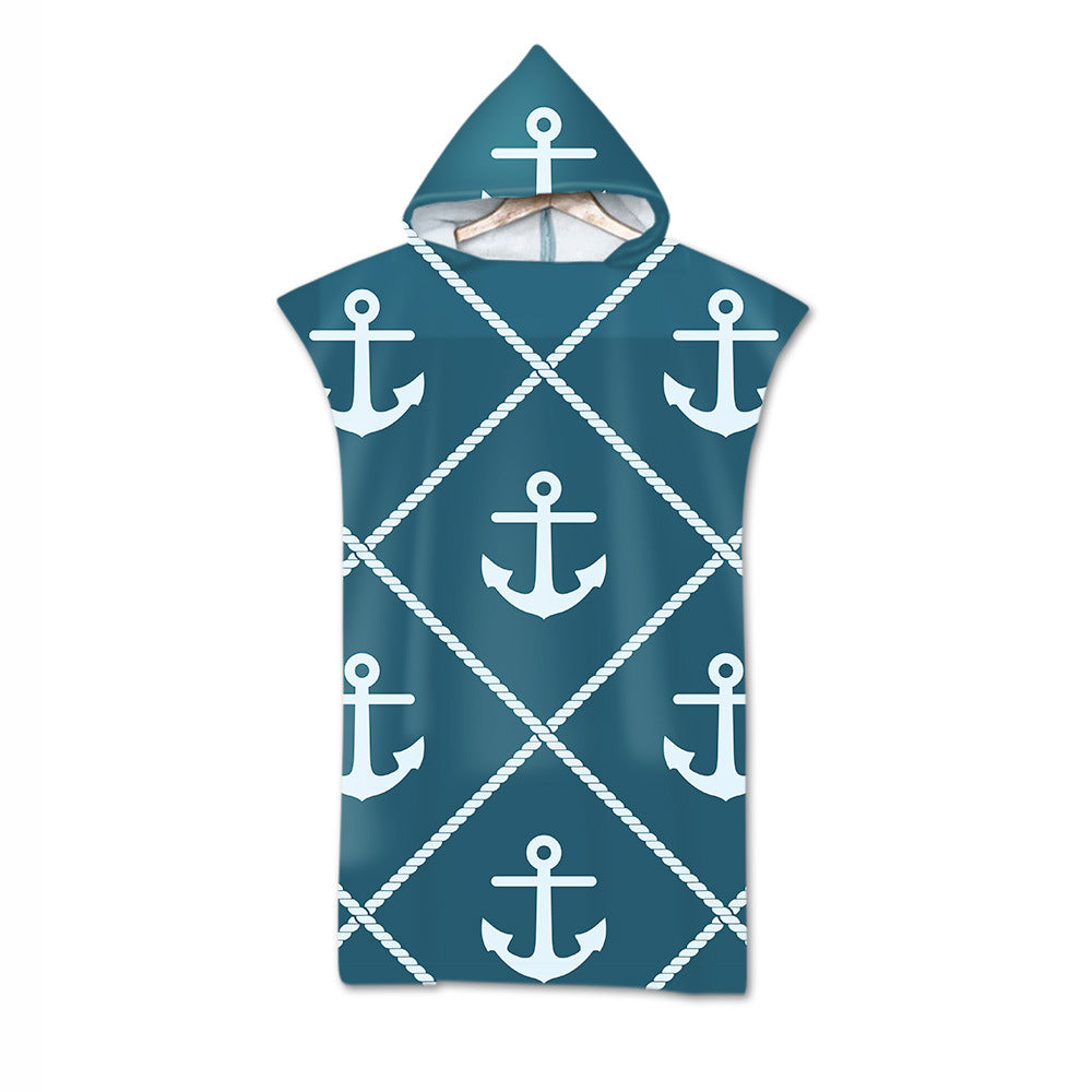 Damen-Poncho mit Kapuze