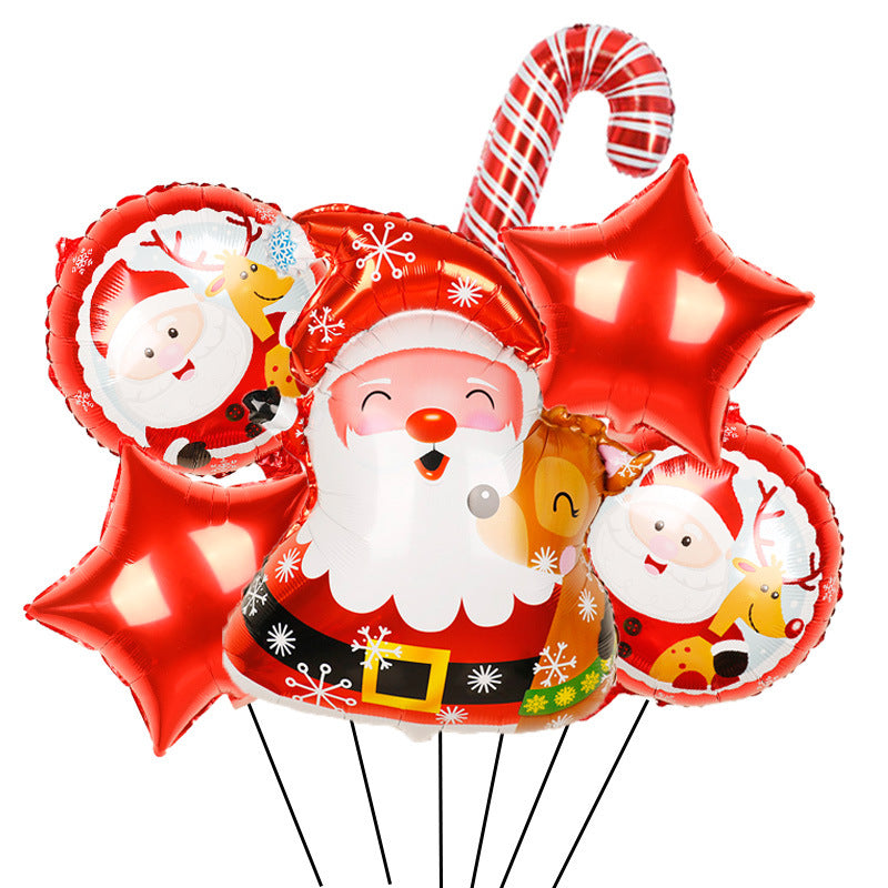 Luftballons mit Weihnachtsmotiven