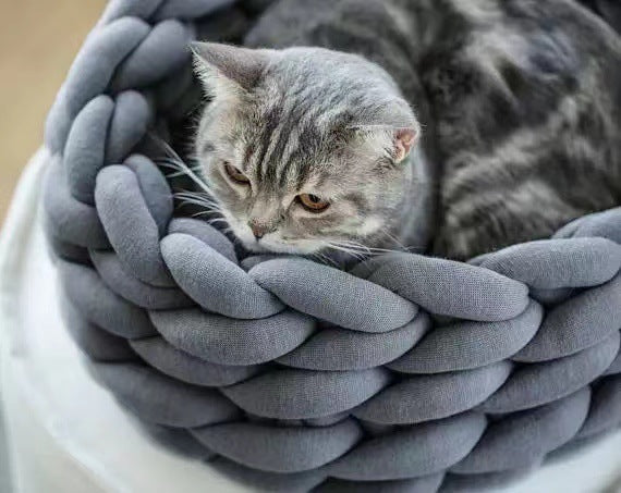 Katzenkörbchen, rund, flauschig, in verschiedenen Farben und Grössen