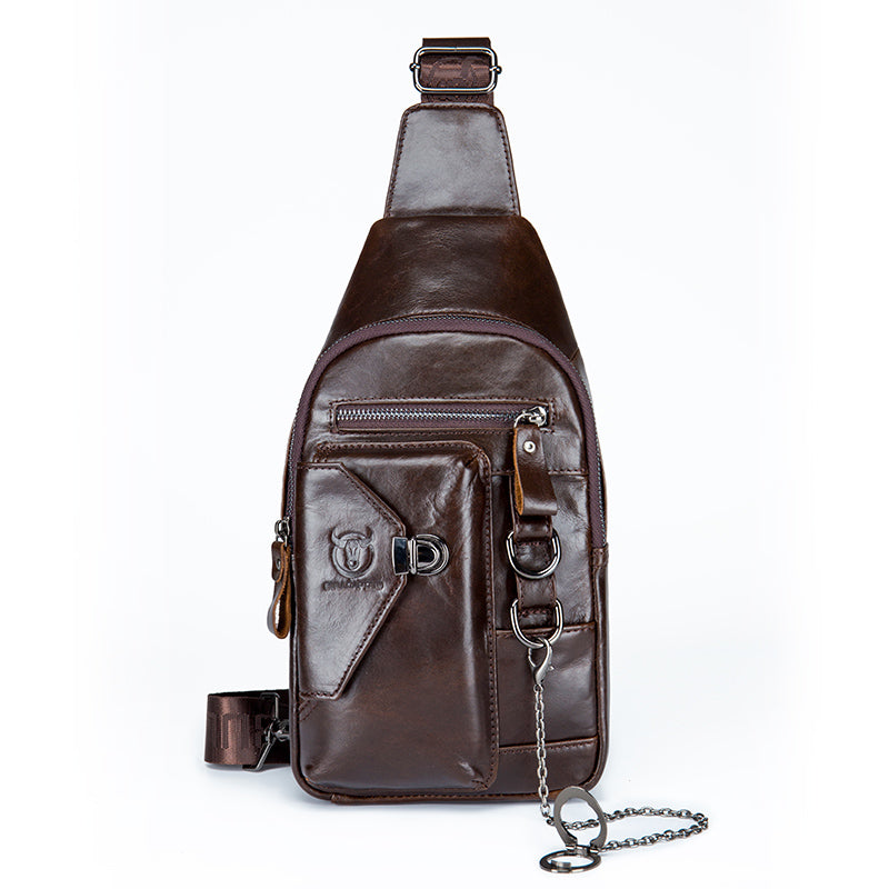 Herrenbrusttasche aus Leder