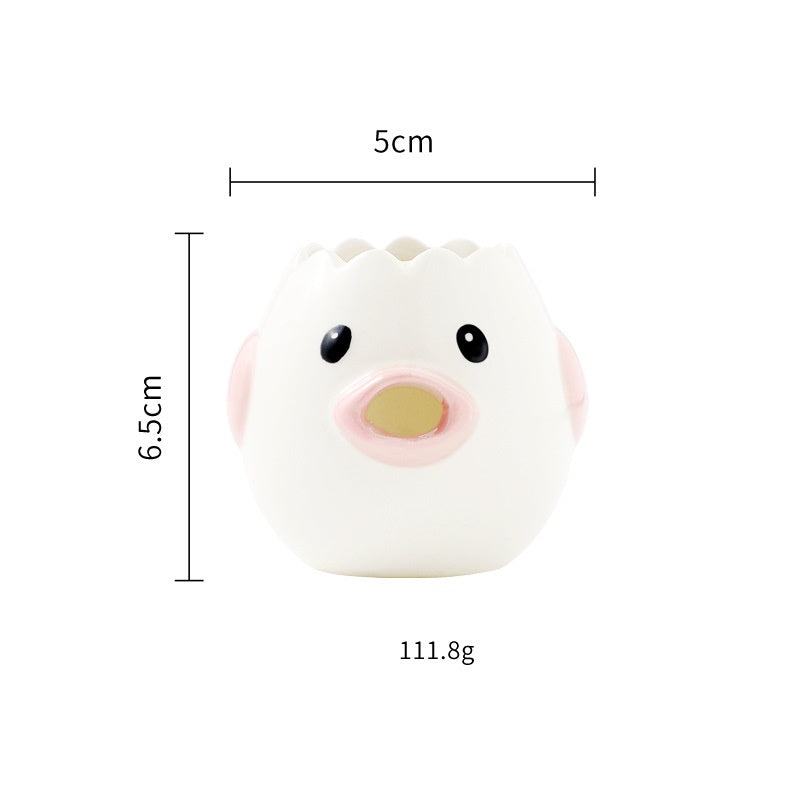 Eiweiss-Splitter im niedlichen Huhn-Design