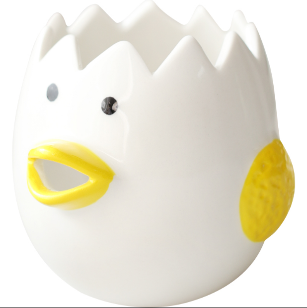 Eiweiss-Splitter im niedlichen Huhn-Design