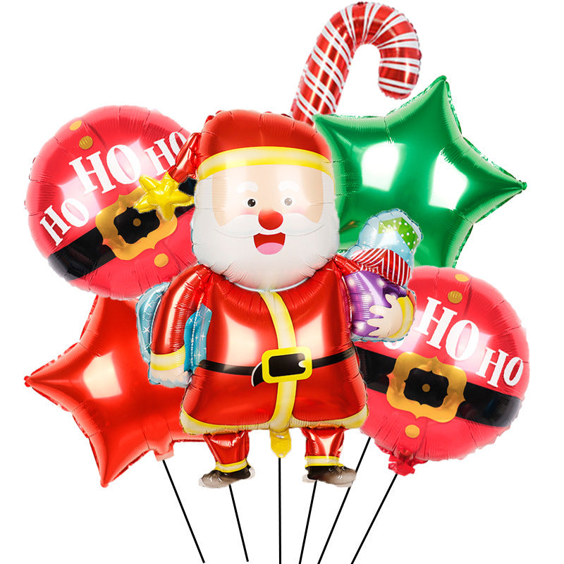 Luftballons mit Weihnachtsmotiven