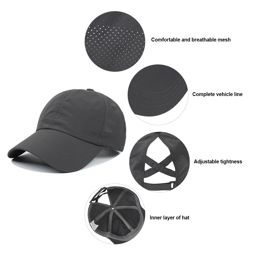 Ladys Cap, mit Öffnung für Rossschwanz