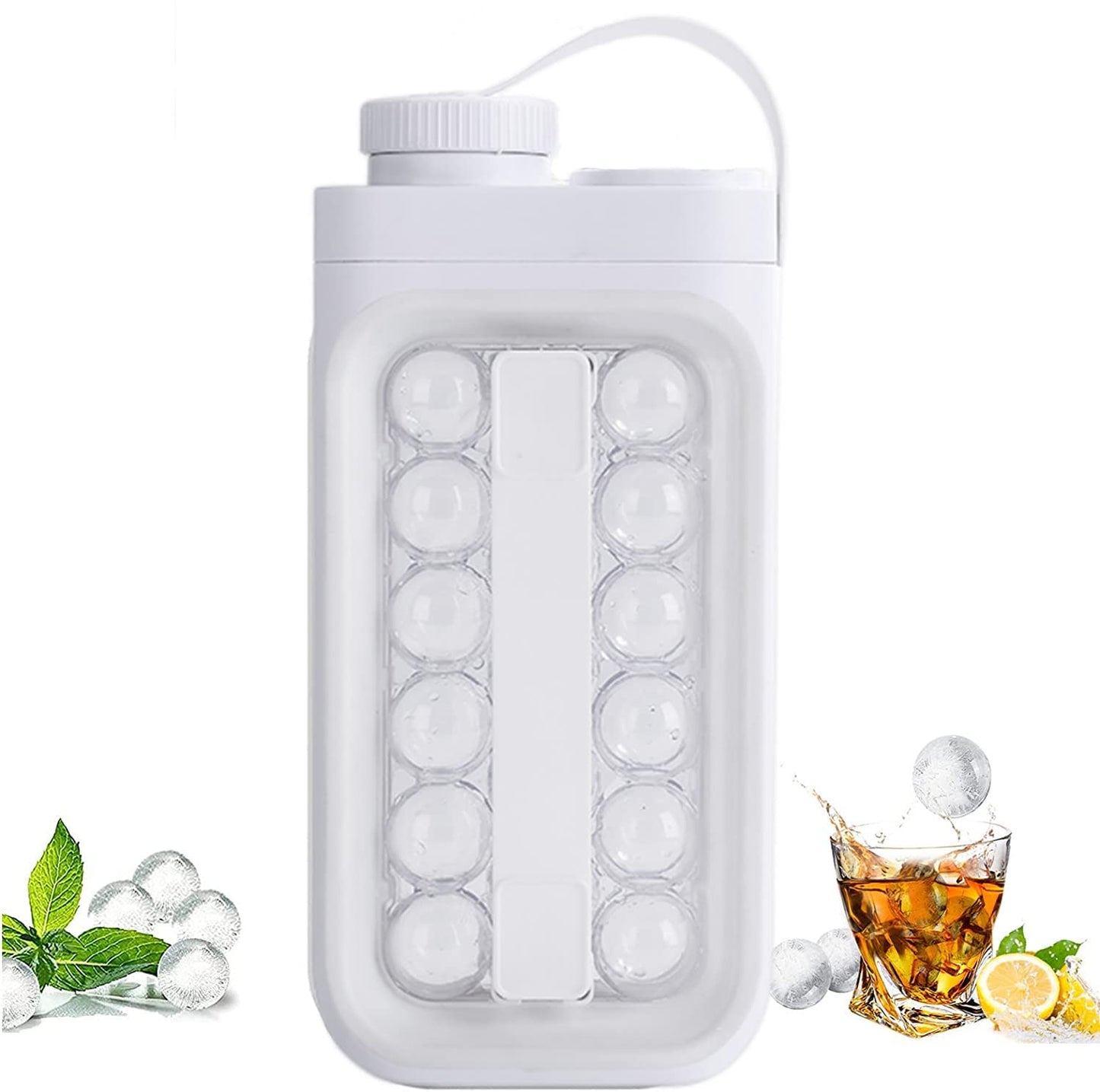 2 in 1 Eiswürfelmaker und Trinklfasche