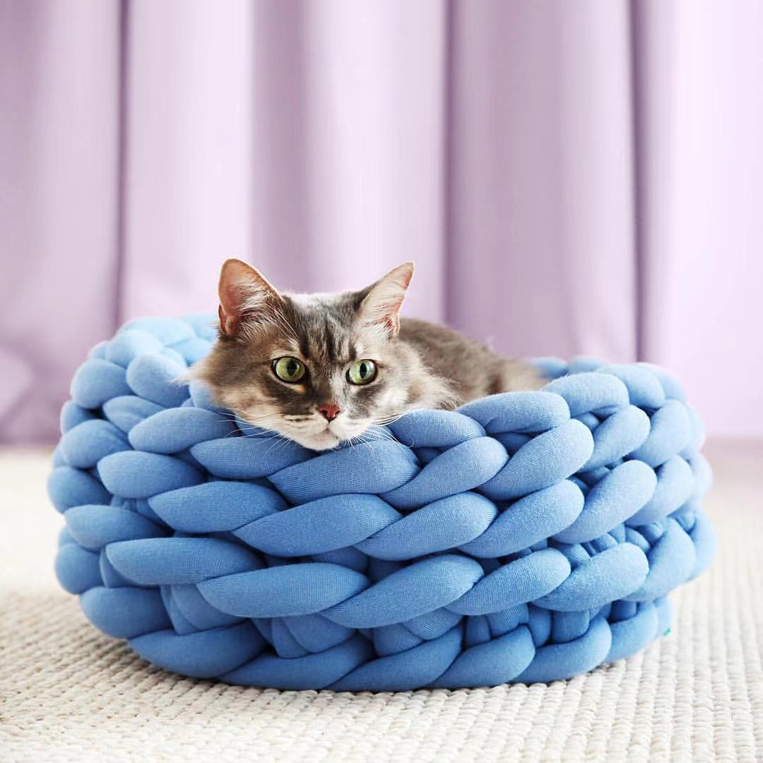 Katzenkörbchen, rund, flauschig, in verschiedenen Farben und Grössen