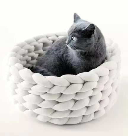 Katzenkörbchen, rund, flauschig, in verschiedenen Farben und Grössen