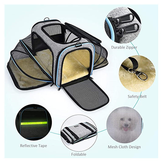 Haustiertransportbox, grössen verstellbar, für Hunde und Katzen
