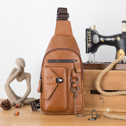 Herrenbrusttasche aus Leder