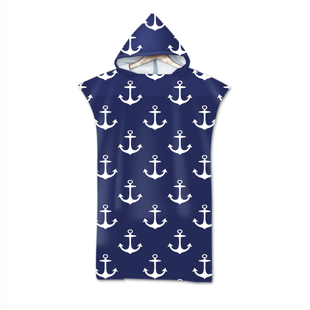 Damen-Poncho mit Kapuze