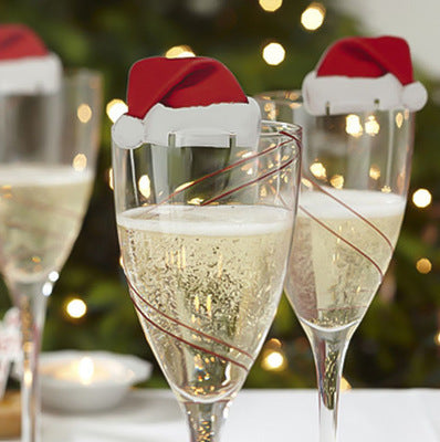 Weihnachtsdekoration für das Sektglas