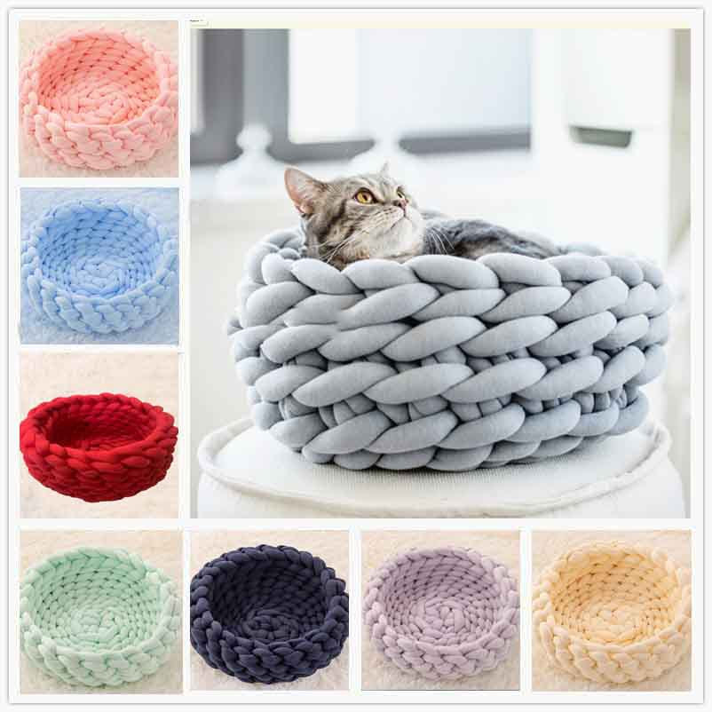 Katzenkörbchen, rund, flauschig, in verschiedenen Farben und Grössen