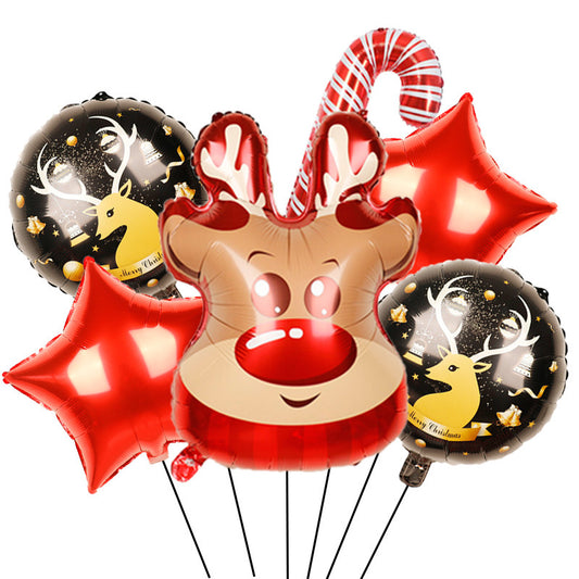 Luftballons mit Weihnachtsmotiven