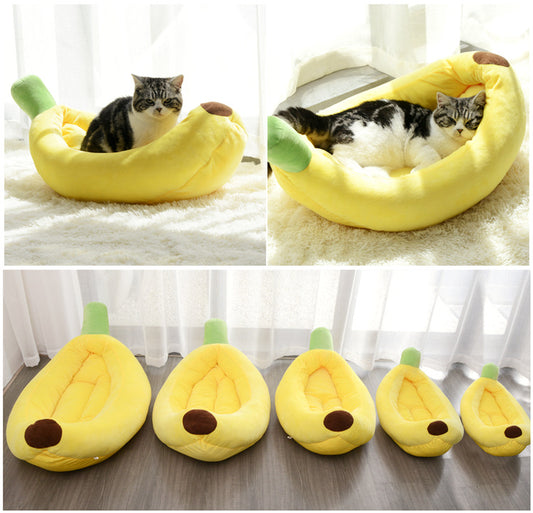 Katzenbett in Bananenform